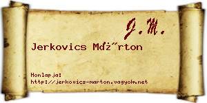 Jerkovics Márton névjegykártya